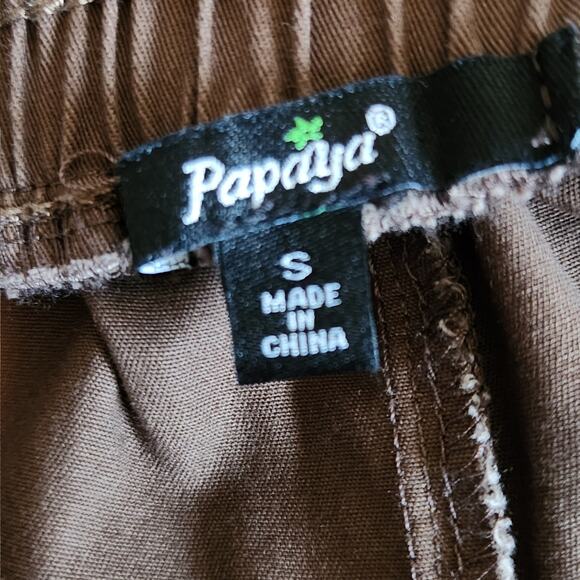 Papaya Brown Khaki Joggers with Pockets Size Small - Picture 3 of 14